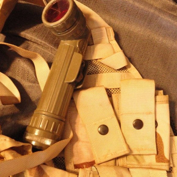 DCU DESERT CAMOUFLAGE FLC LBE LBV LOAD BEARING VEST COMBAT TACTICAL POUCHES 1917 - Picture 9 of 14